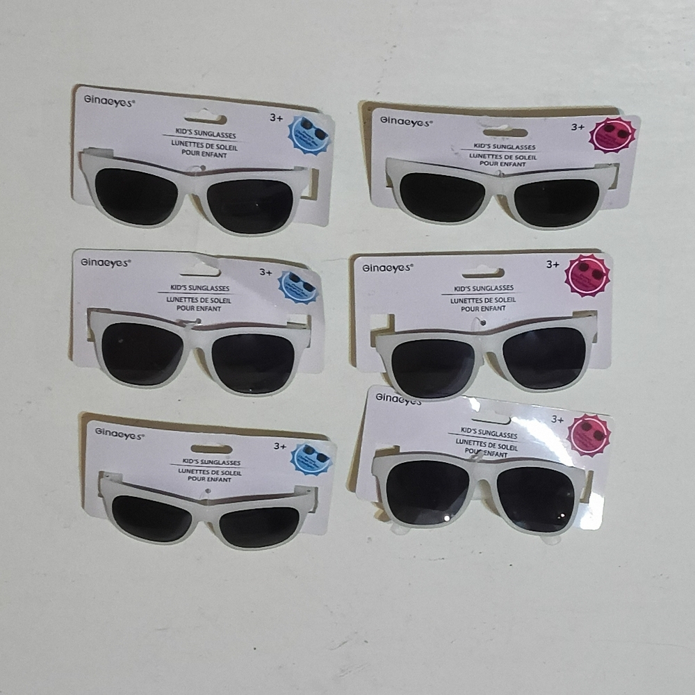 6 pair Kids Sunglasses Frames change in sunlight purple and blue